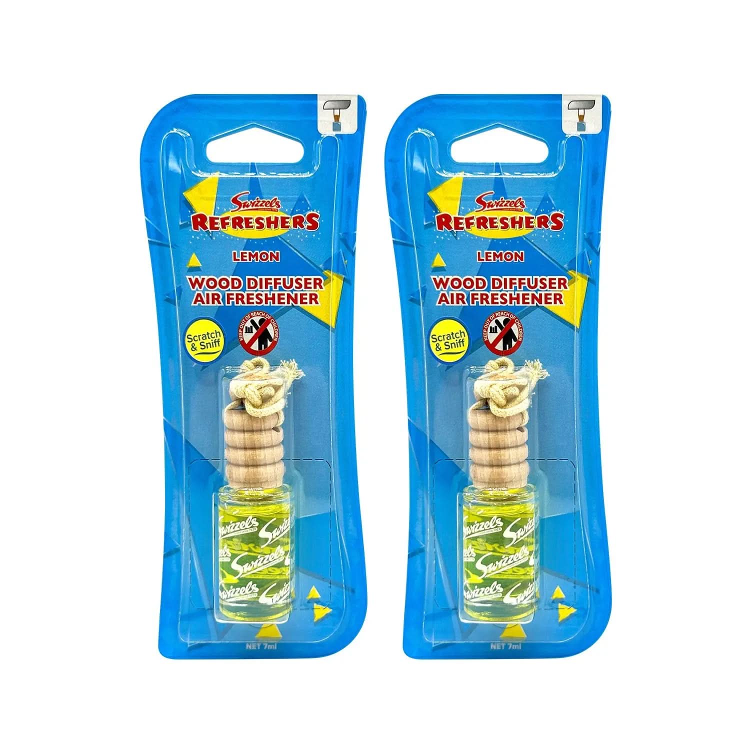 Swizzels Lemon Refreshers Wood Diffuser Car Air Freshener Flava Car Scents