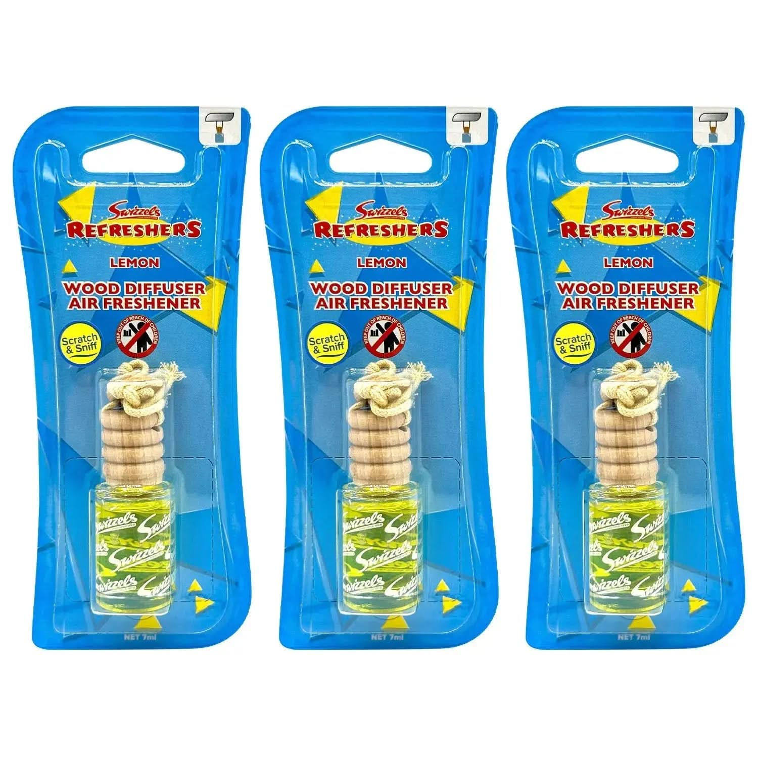 Swizzels Lemon Refreshers Wood Diffuser Car Air Freshener Flava Car Scents
