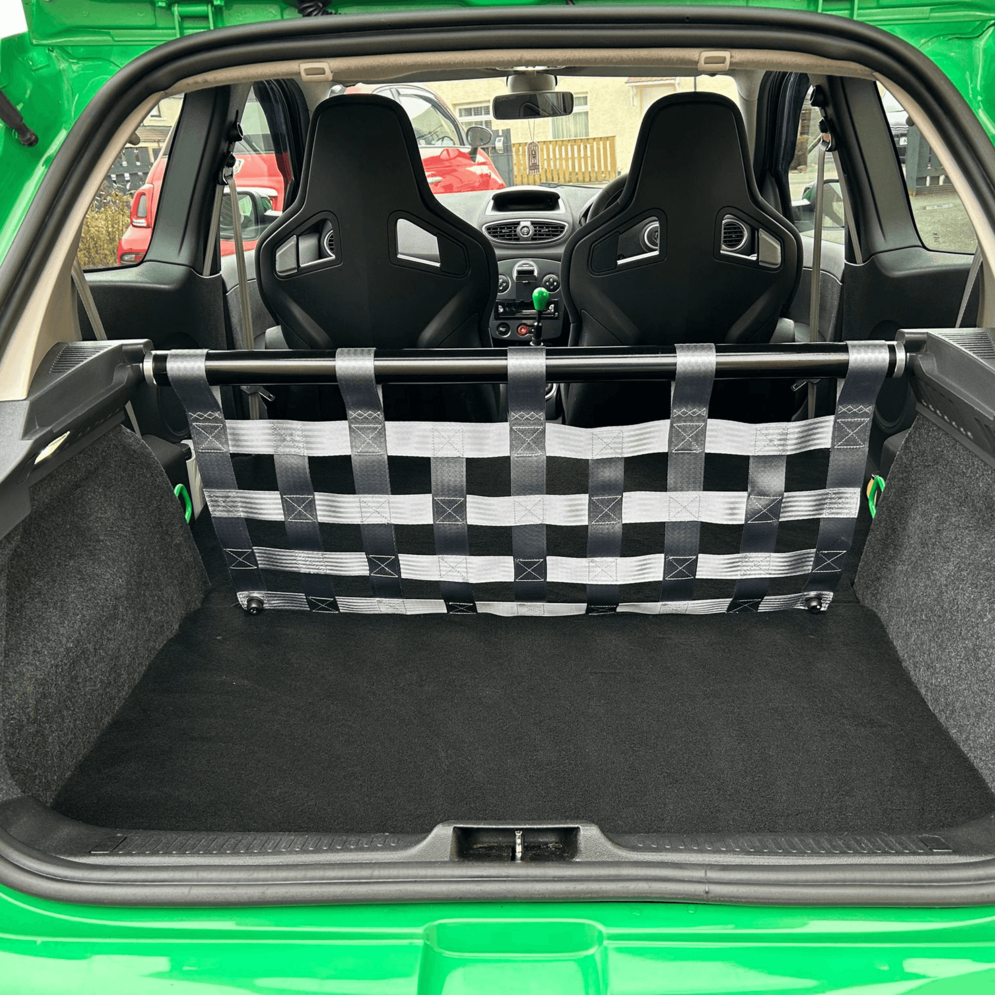 Renault Clio Mk3 197 200 Strut bar and Cargo net cargo-nets.co.uk