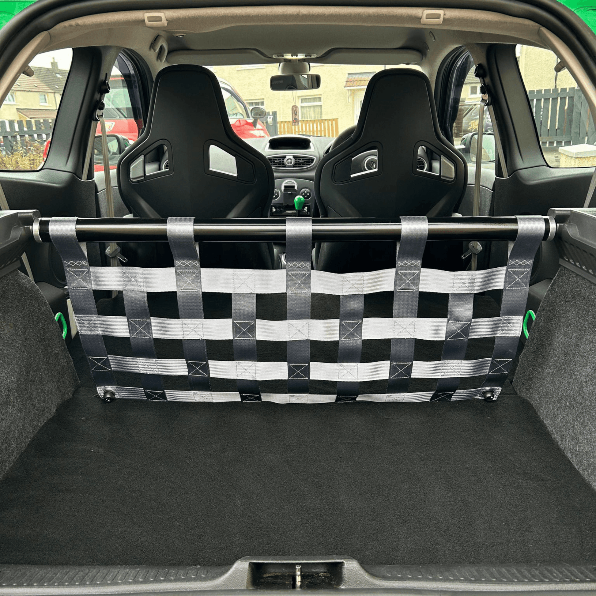 Renault Clio Mk3 197 200 Strut bar and Cargo net cargo-nets.co.uk