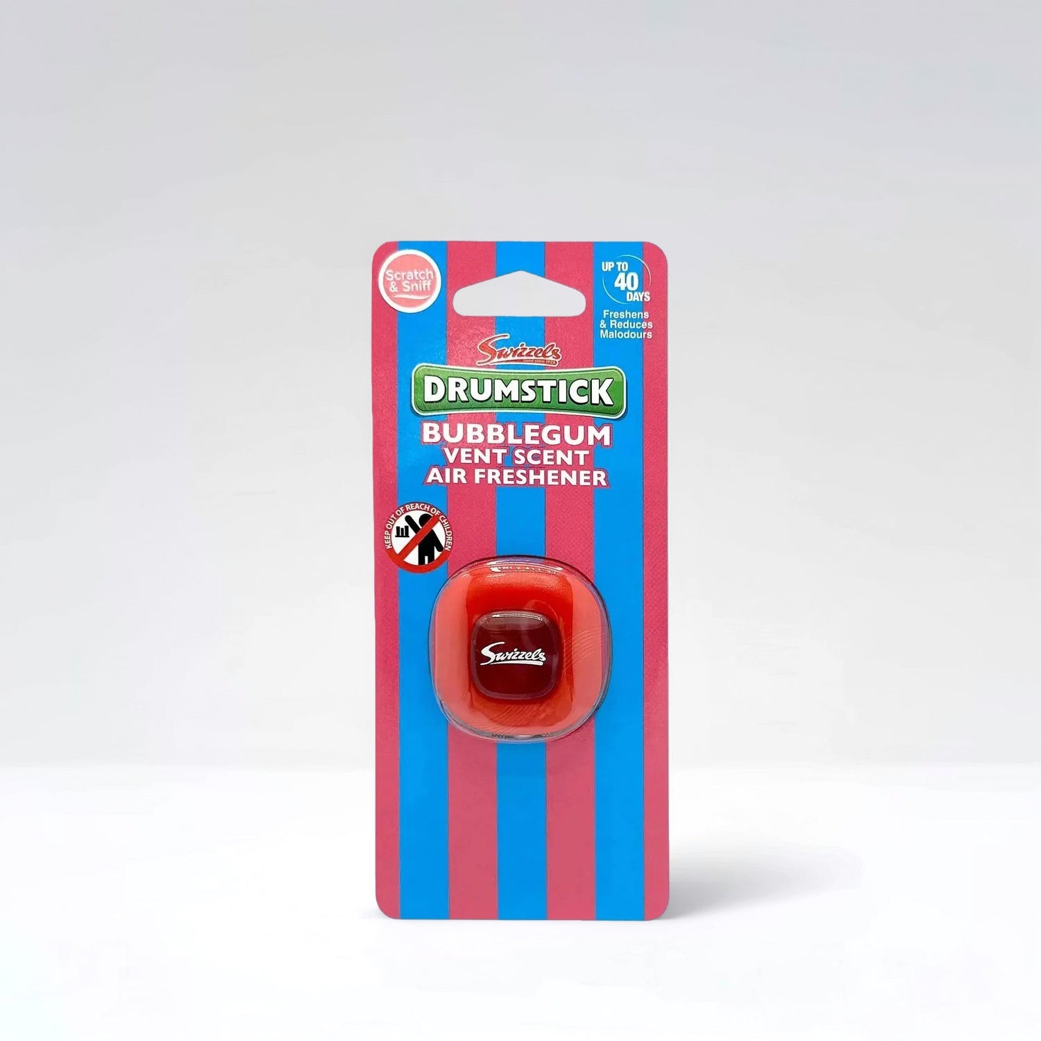 Swizzels Bubblegum Drumstick Single Vent Clip Car Air Freshener Flava Car Scents
