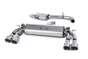 Audi S3 8V/8V.2 Sportback Non GPF - Resonated (Quieter) Cat-Back Exhaust System with Quad Round Titanium Trims