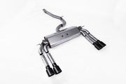 Audi S3 8V.2 - Cat-Back Exhaust System Quad Oval Cerakote Black Trims