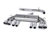 Audi S3 8V/V.2 - Non-Valved & Non-Resonated Cat-Back Race Exhaust System Quad Round Titanium Trims