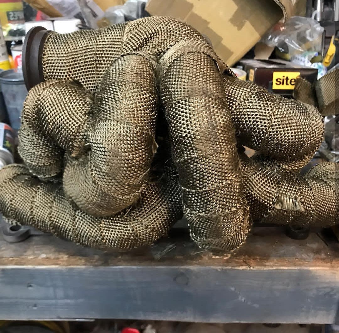 Exoracing exhaust wrap supplied with stainless steel cable ties