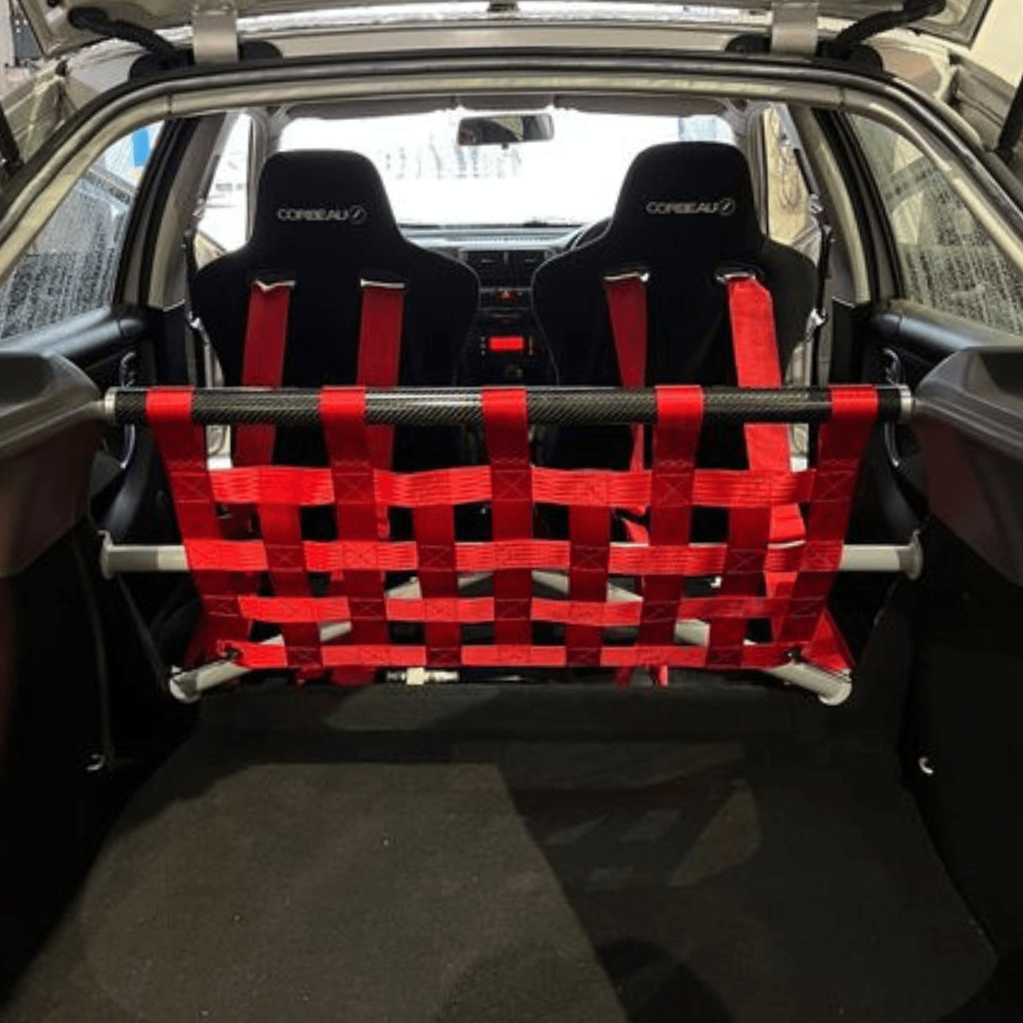 Seat Leon Mk1 Cupra R Strut bar and Cargo net cargo-nets.co.uk