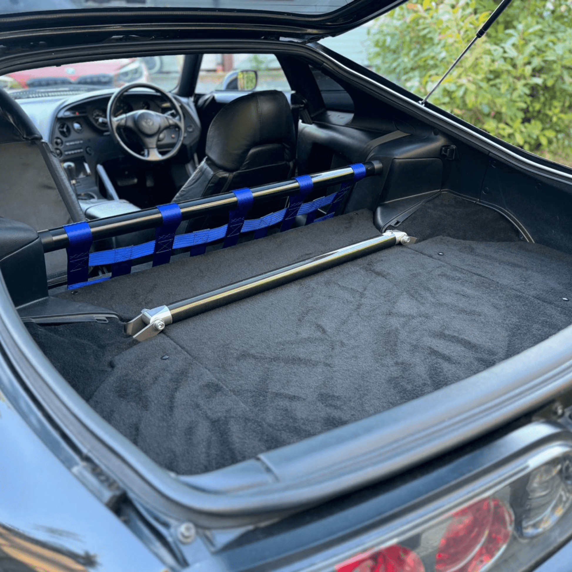 Toyota Mk4 Supra Strut bar and Cargo net cargo-nets.co.uk