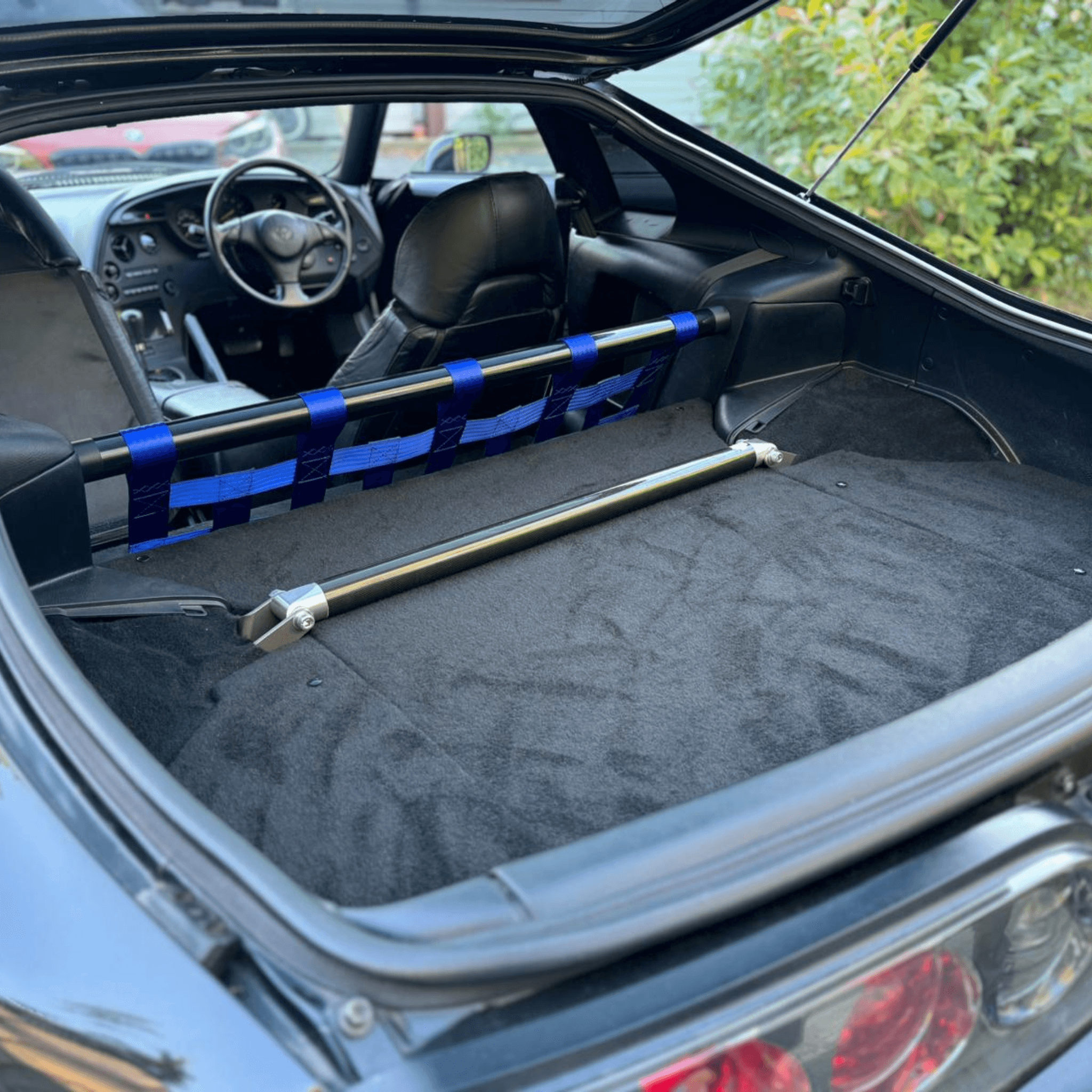 Toyota Mk4 Supra Strut bar and Cargo net cargo-nets.co.uk