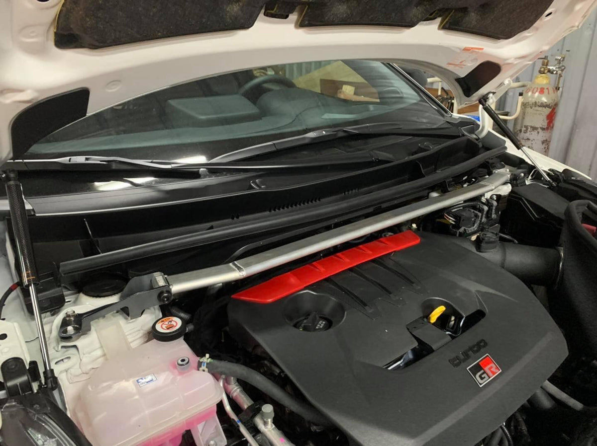 SUMMIT & Swave Polished Front Upper Strut Brace for Toyota Yaris GR