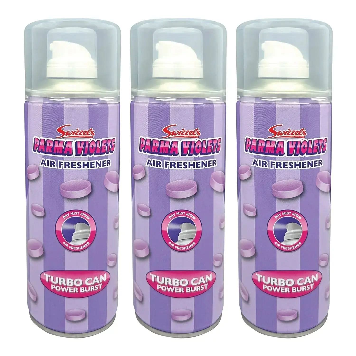 Swizzels Turbo Can Spray – Parma Violets Flava Car Scents