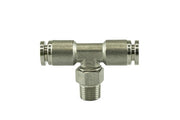 Turbosmart 1/8" NPT Tee Pushloc Fitting - SS - 1/4" - TS-0550-3055