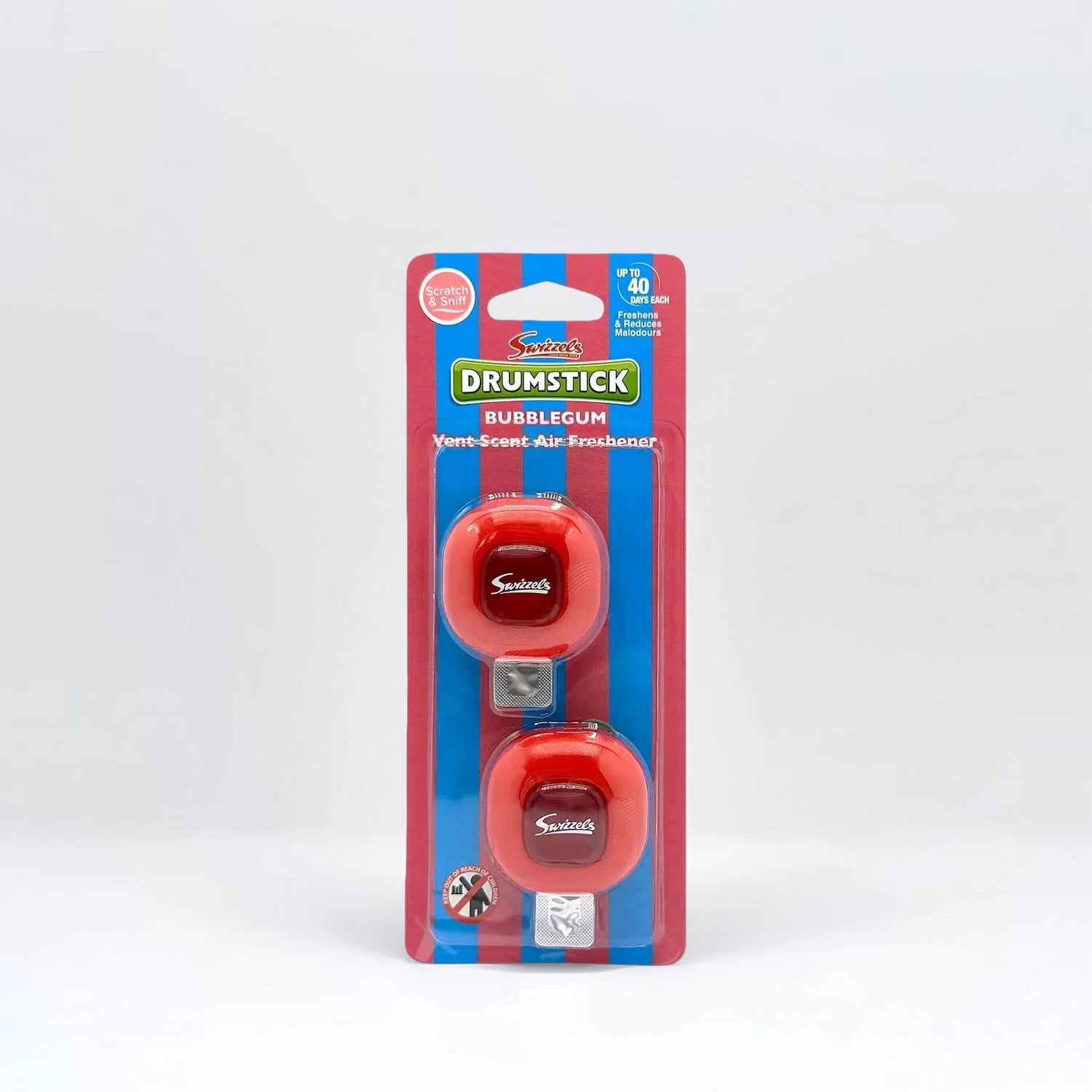 Swizzels Bubblegum Drumstick Twin Vent Clip Car Air Freshener Flava Car Scents