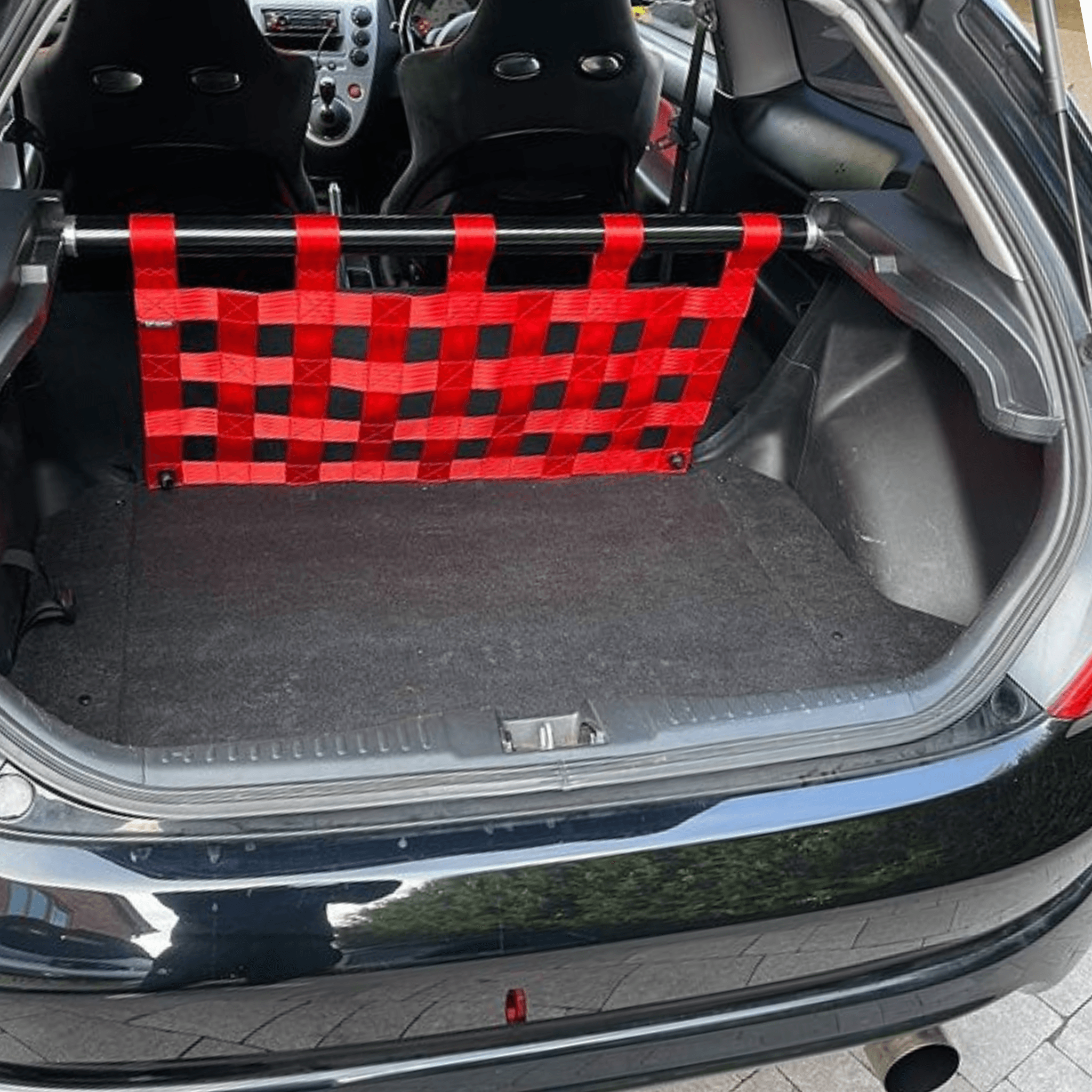 Honda Civic Mk7 EP3 Strut bar and Cargo net cargo-nets.co.uk