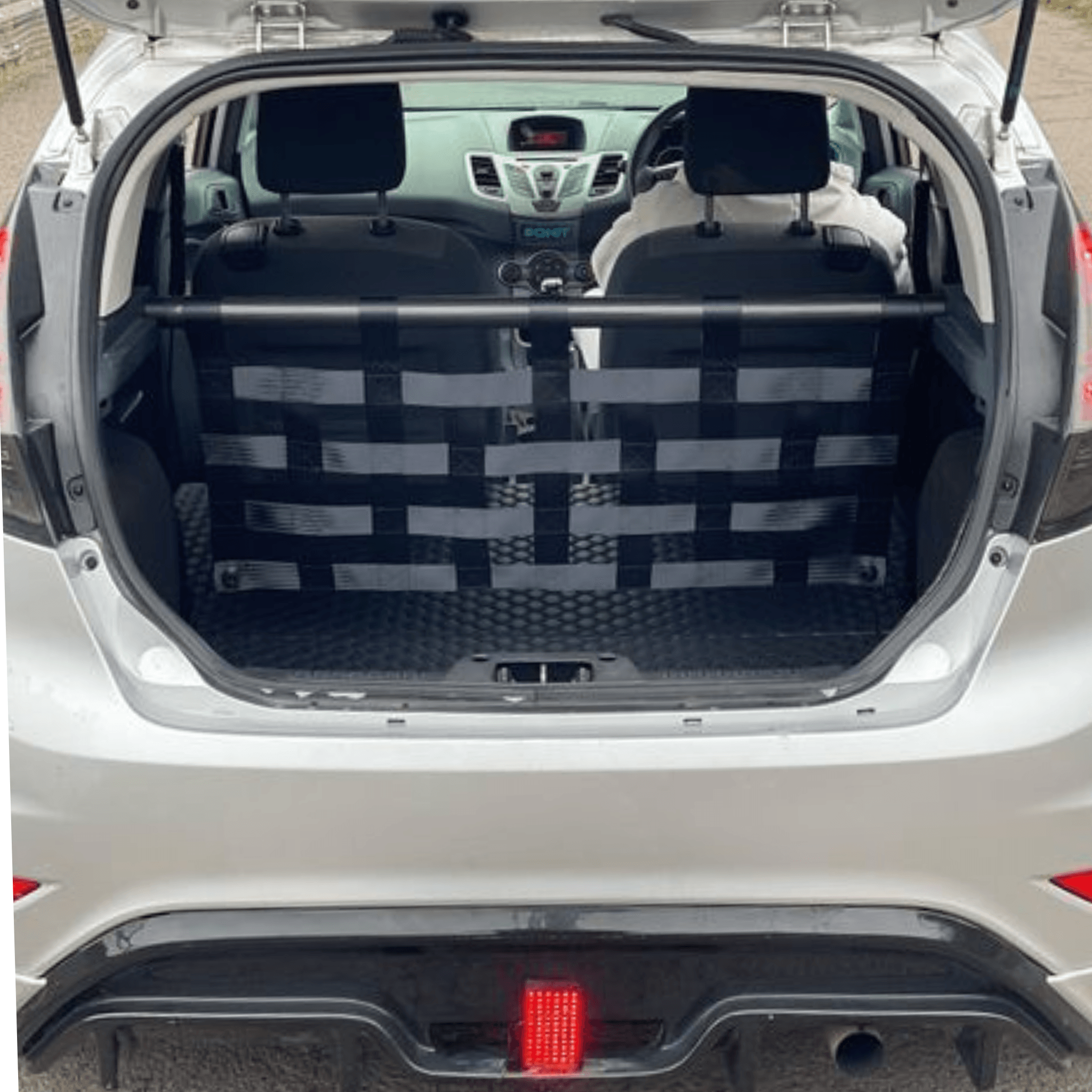 Ford Fiesta Mk7 Mk7.5 ST180 Strut bar and Cargo net cargo-nets.co.uk