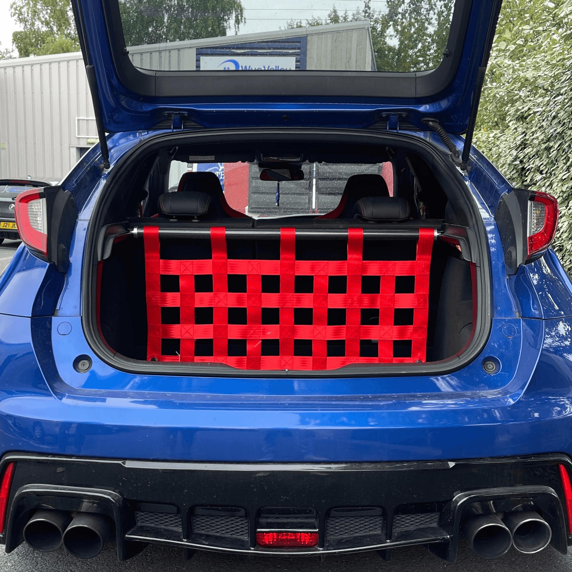 Honda Civic Mk9 FK2 Strut bar and Cargo net cargo-nets.co.uk