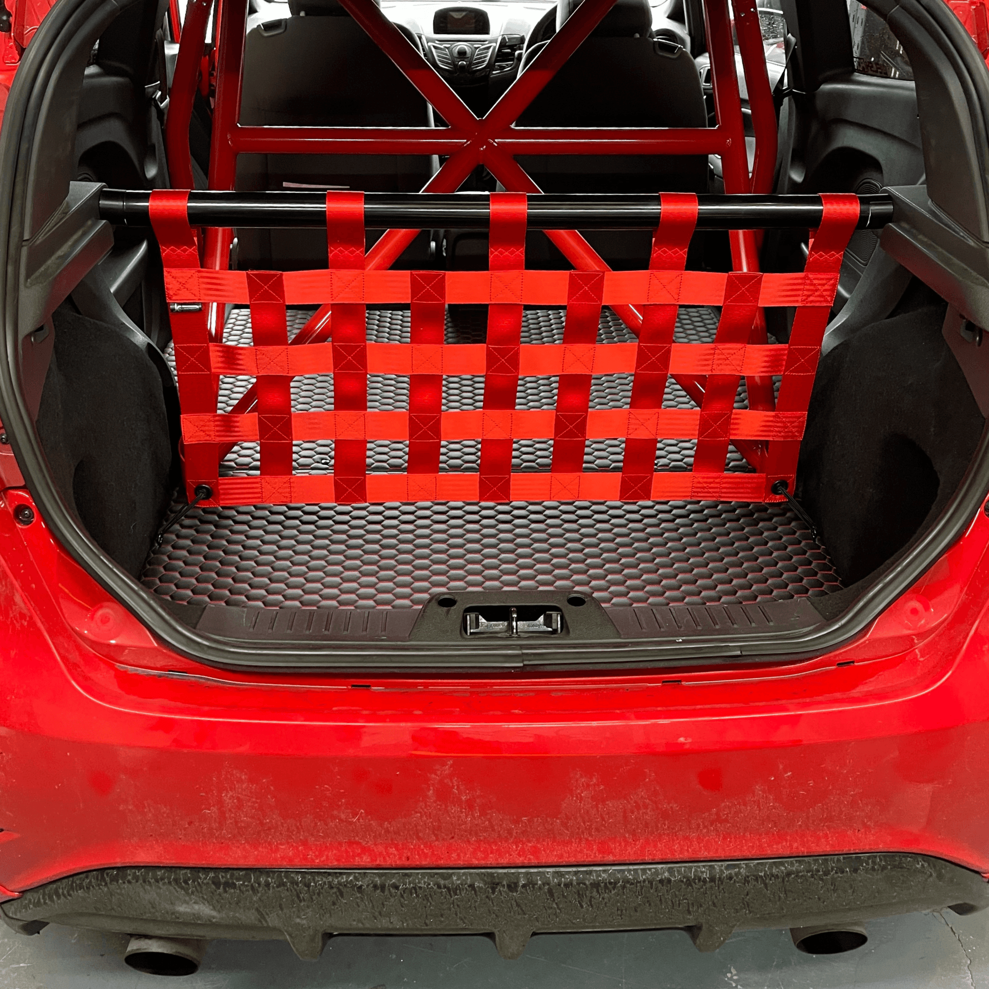 Ford Fiesta Mk7 Mk7.5 ST180 Strut bar and Cargo net cargo-nets.co.uk