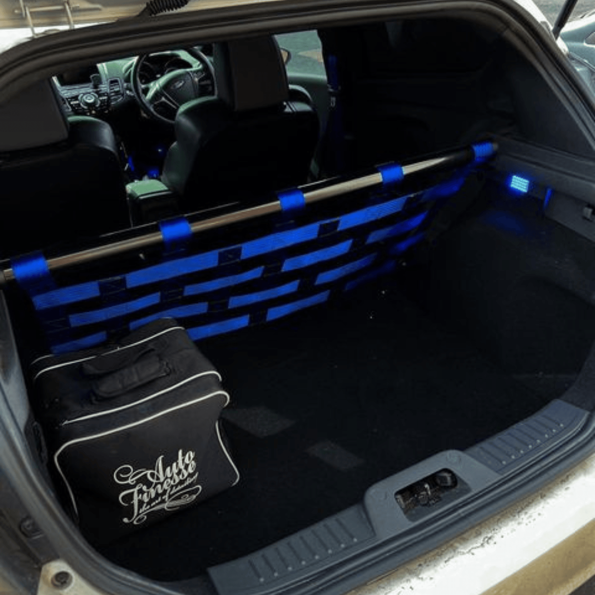Ford Fiesta Mk7 Mk7.5 ST180 Strut bar and Cargo net cargo-nets.co.uk