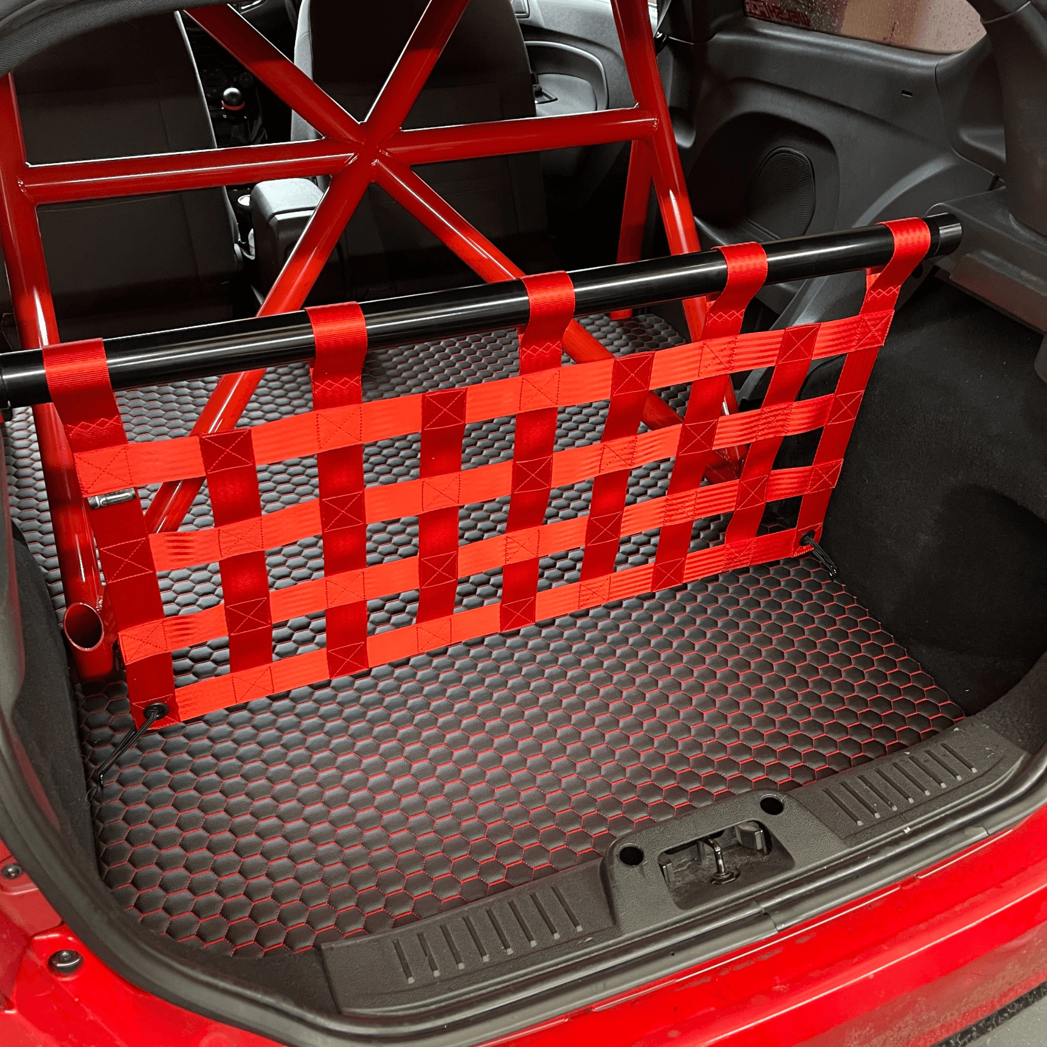 Ford Fiesta Mk7 Mk7.5 ST180 Strut bar and Cargo net cargo-nets.co.uk