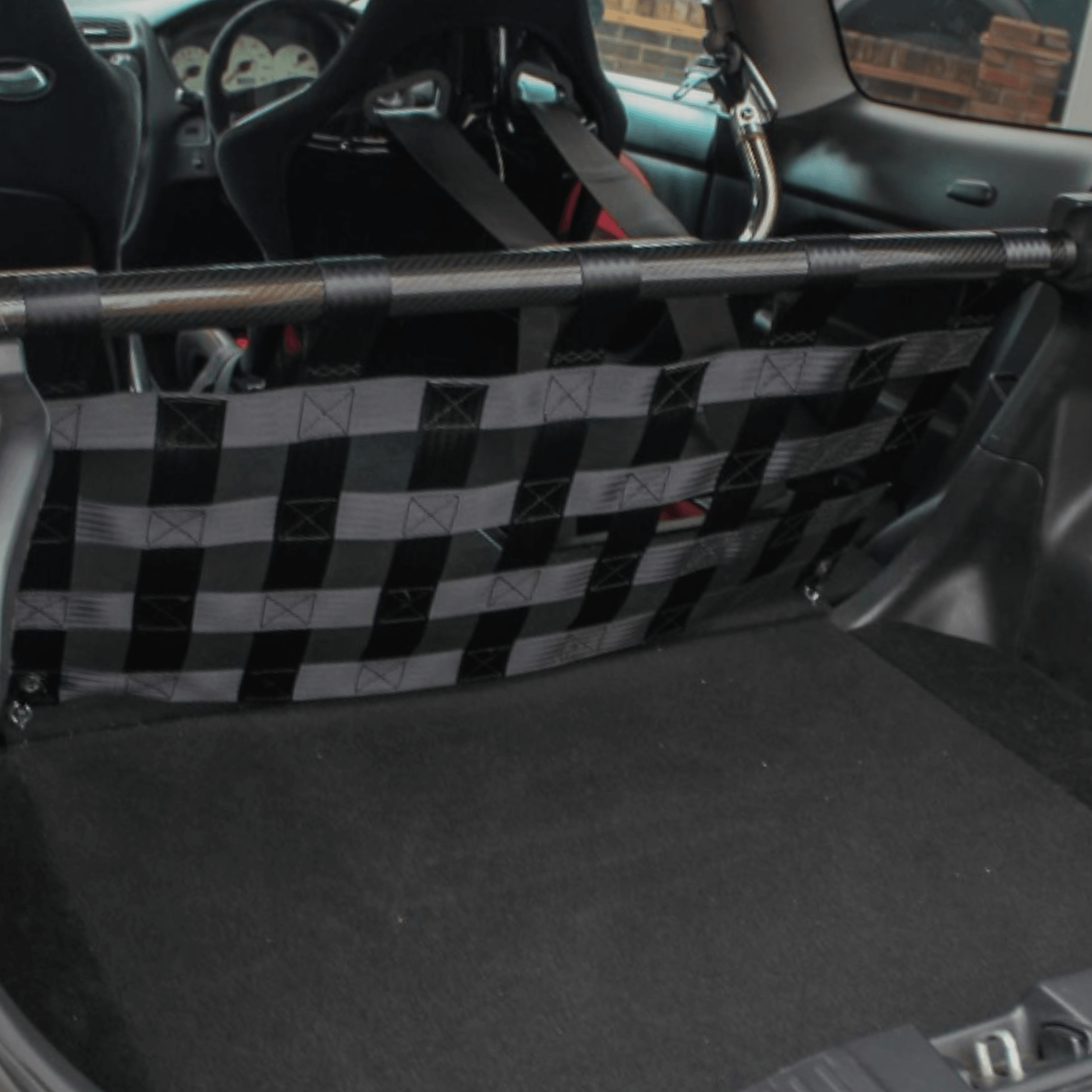Honda Civic Mk7 EP3 Strut bar and Cargo net cargo-nets.co.uk