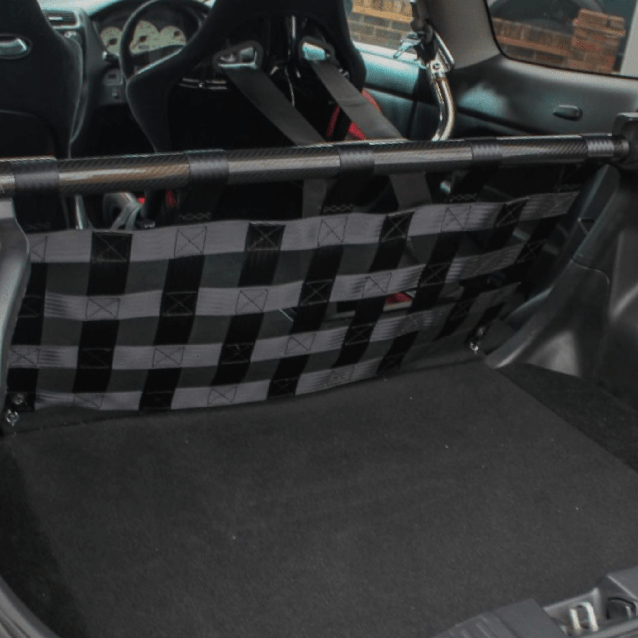 Honda Civic Mk7 EP3 Strut bar and Cargo net cargo-nets.co.uk