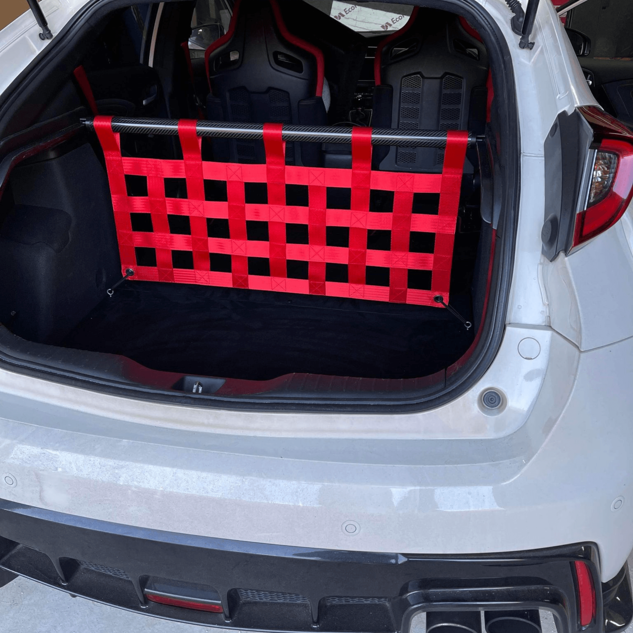 Honda Civic Mk9 FK2 Strut bar and Cargo net cargo-nets.co.uk