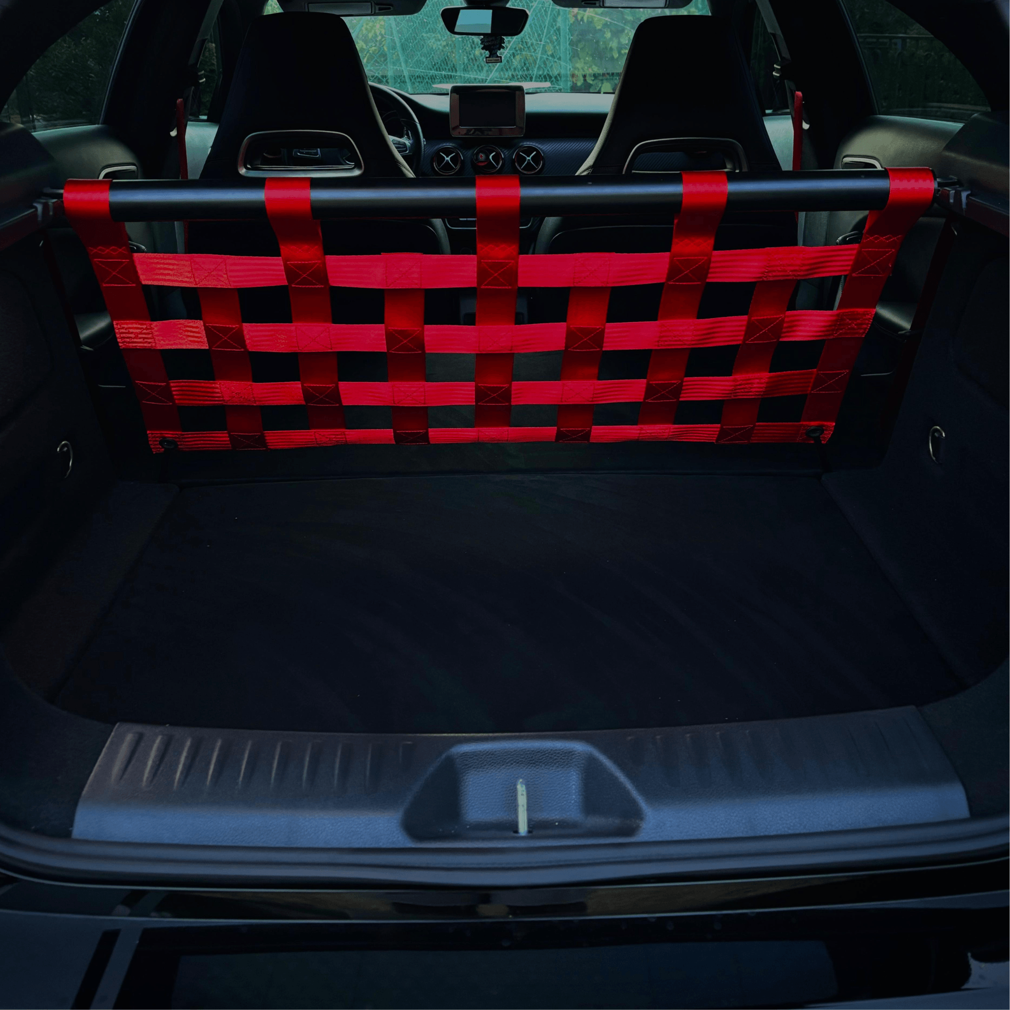Mercedes-Benz A-Class W176 A45 AMG Strut bar and Cargo net cargo-nets.co.uk