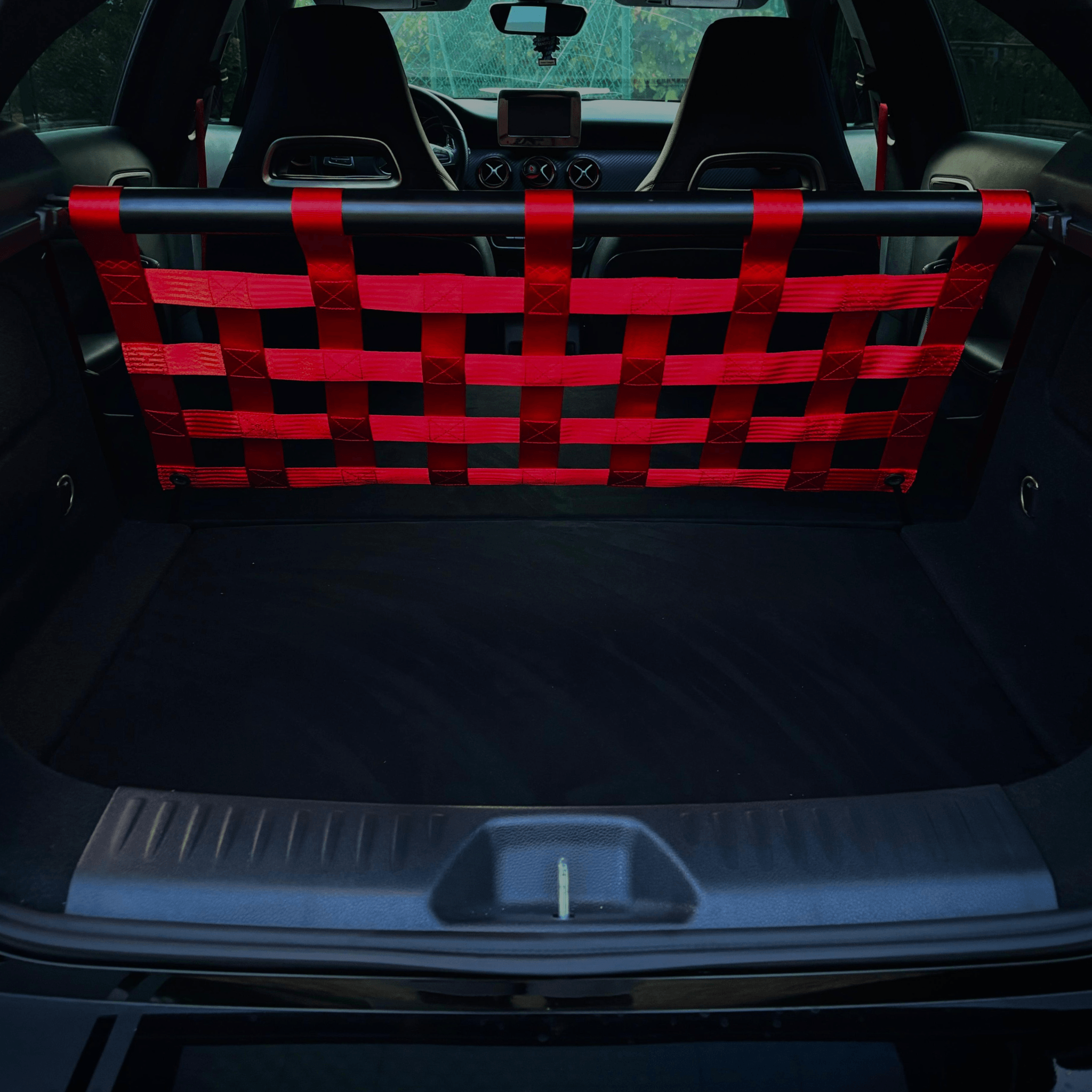 Mercedes-Benz A-Class W176 A45 AMG Strut bar and Cargo net cargo-nets.co.uk