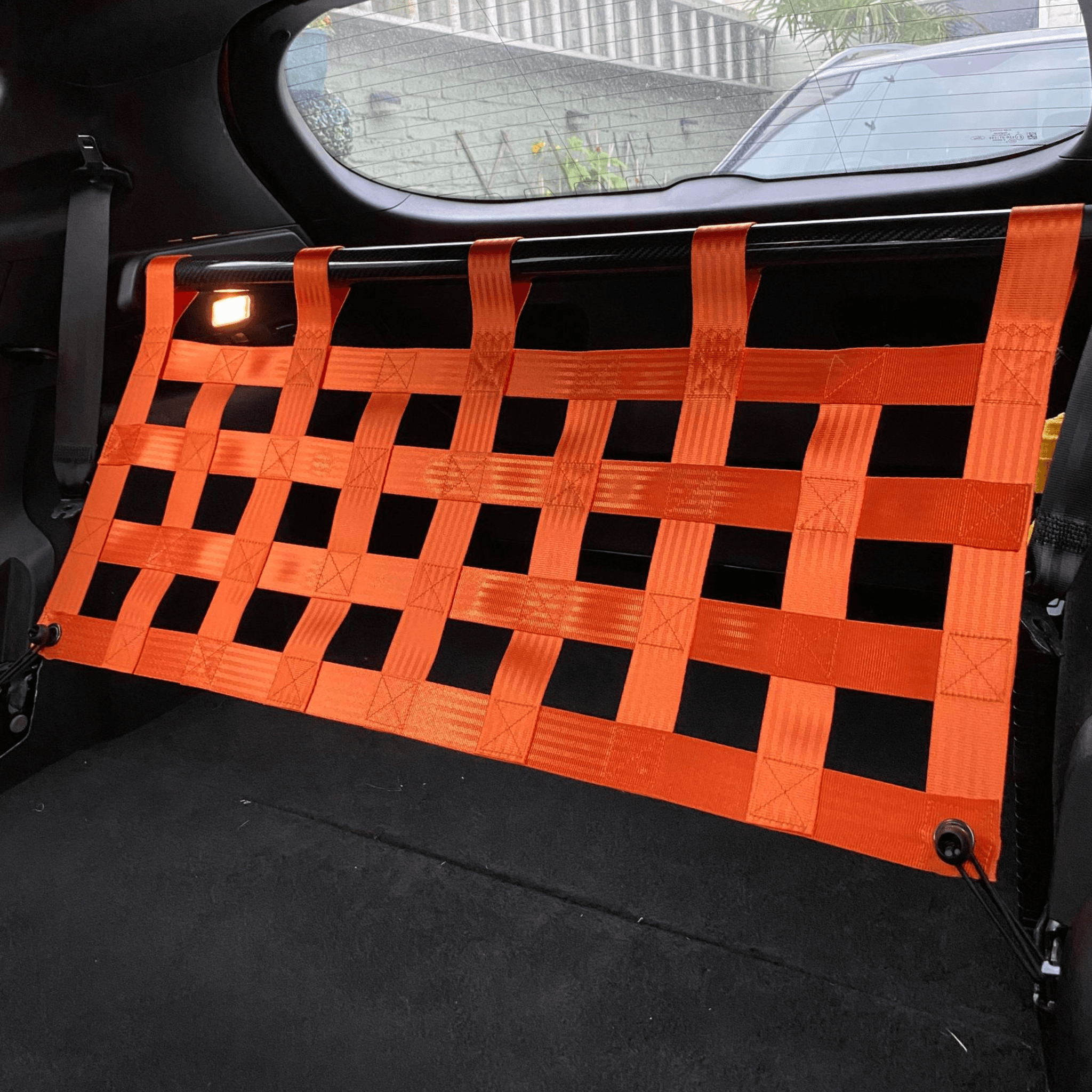 Ford Fiesta Mk8 ST Strut bar and Cargo net cargo-nets.co.uk