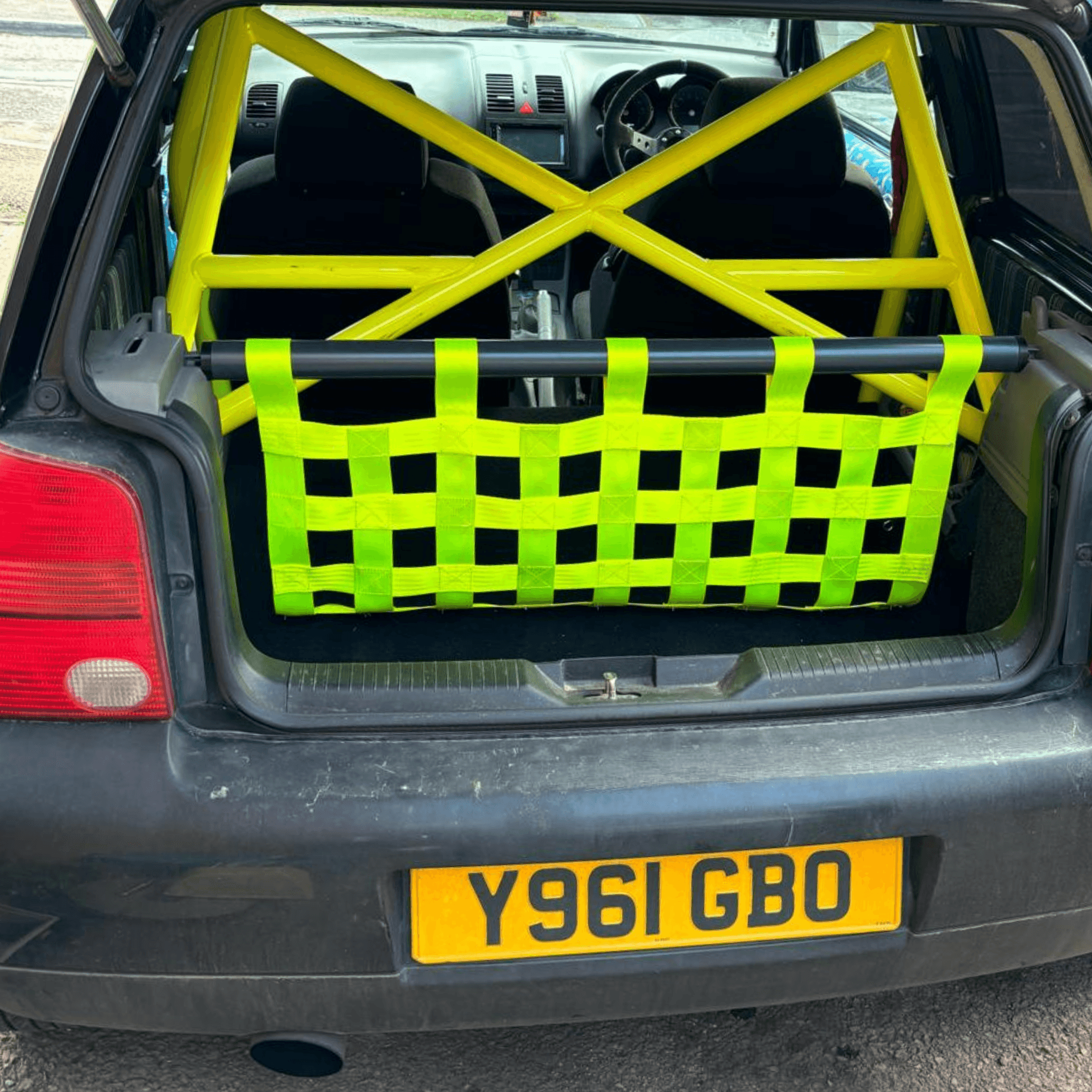 VW Lupo GTI Strut bar and Cargo net cargo-nets.co.uk