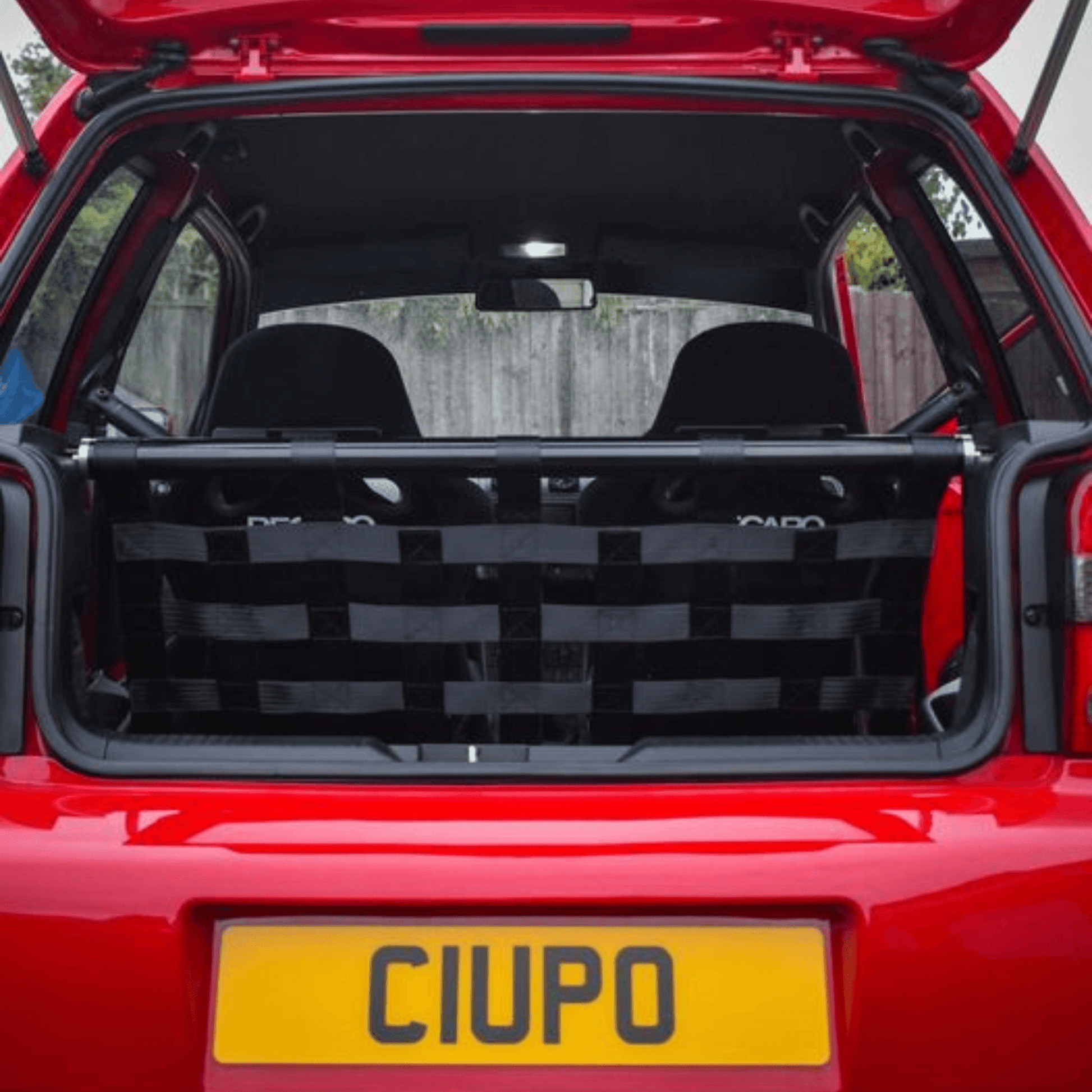 VW Lupo GTI Strut bar and Cargo net cargo-nets.co.uk
