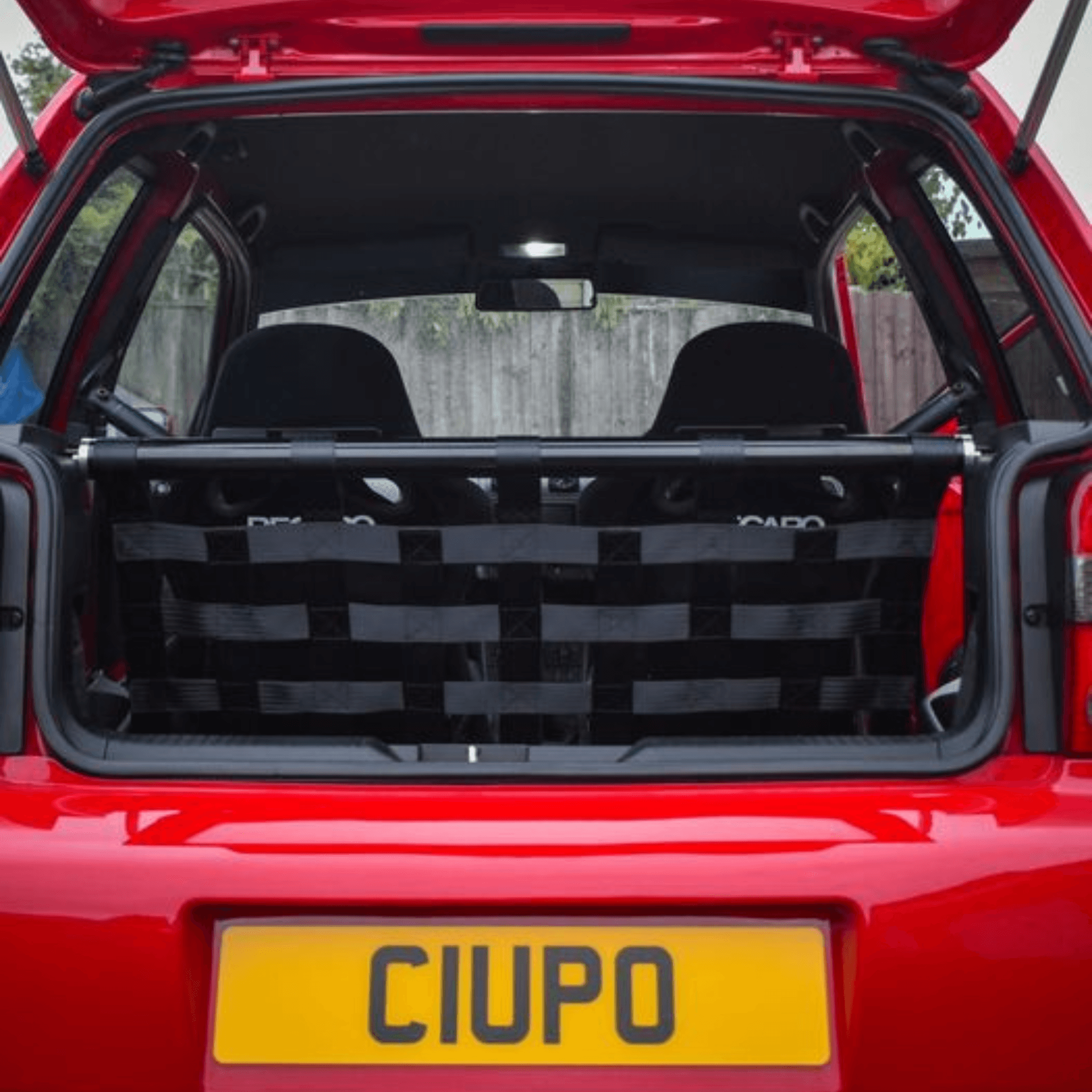 VW Lupo GTI Strut bar and Cargo net cargo-nets.co.uk