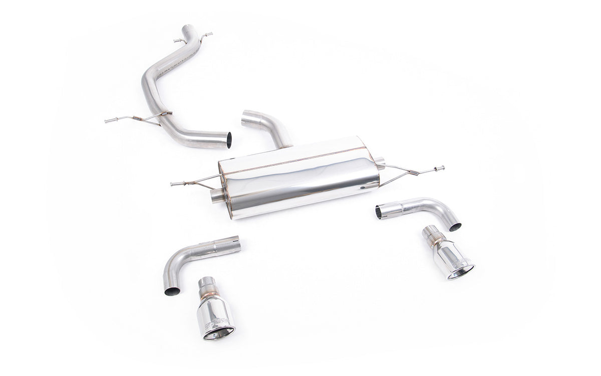 VW Golf GTi Mk6 - Non-Resonated (Louder) Cat-Back Exhaust System with Dual Polished Trims