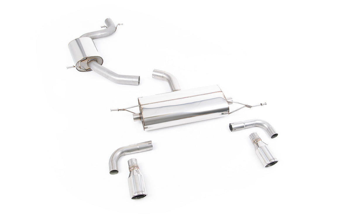 VW Golf GTi Mk6 - Resonated (Quieter) Cat-Back Exhaust System with Polished Trims