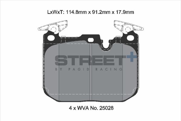 PAGID Racing STREET+ BMW 2 Coupe (F22, F87) Brake Pads - T8194SP2001 Front