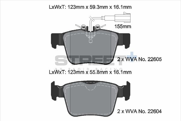 PAGID Racing STREET+ ALFA ROMEO GIULIA (952_) Brake Pads - T8016SP2001 Rear