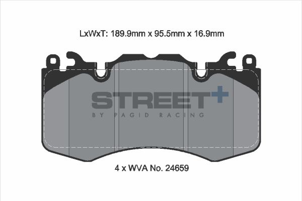 PAGID Racing STREET+ LAND ROVER DEFENDER Station Wagon (L663) Brake Pads - T8085SP2001 Front