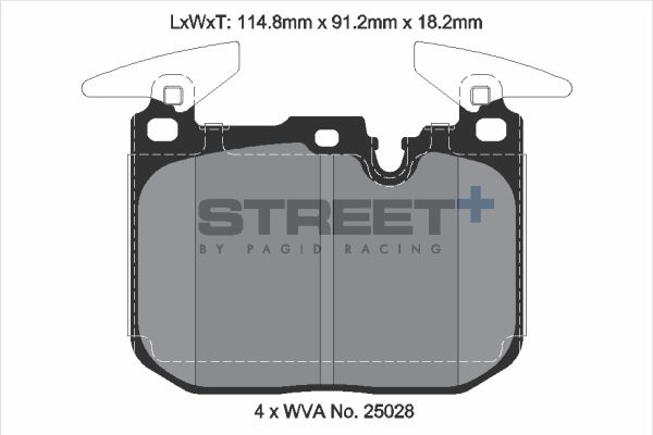 PAGID Racing STREET+ BMW 1 (F20) Brake Pads - T8104SP2001 Front