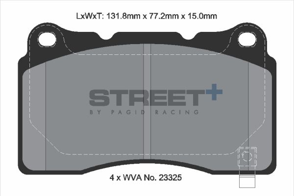 PAGID Racing STREET+ CADILLAC ATS Brake Pads - T8026SP2001 Rear