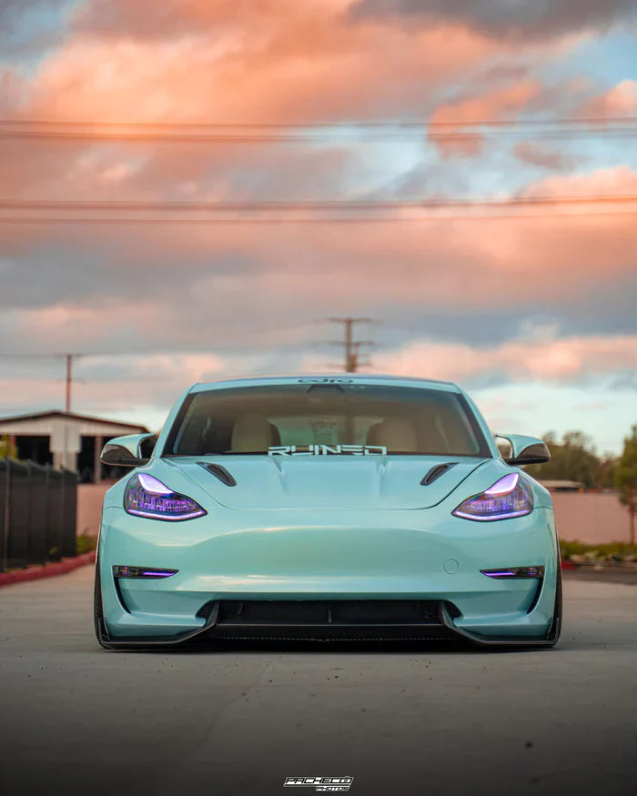 Tesla Model 3 Carbon Fibre V2 Front Splitter by Adro (2017+)