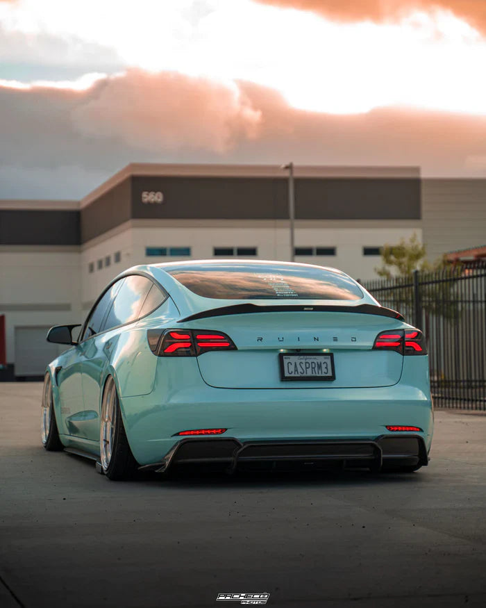 Tesla Model 3 Carbon Fibre V2 Rear Diffuser by Adro (2017+)