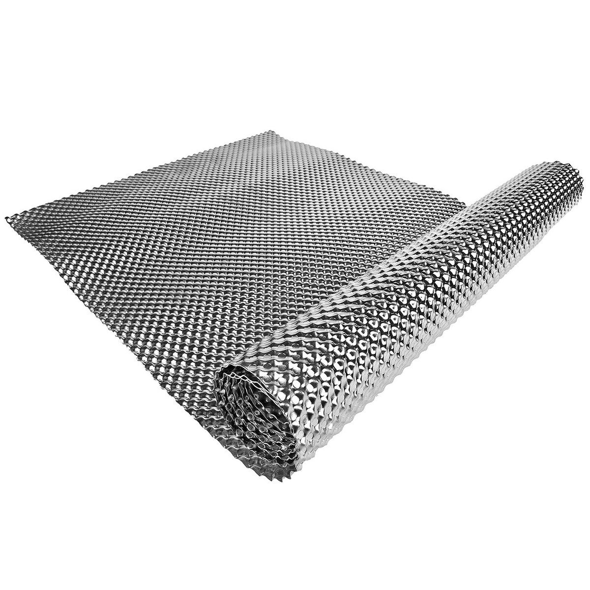 Exoracing embossed aluminium heat shield sheet front view