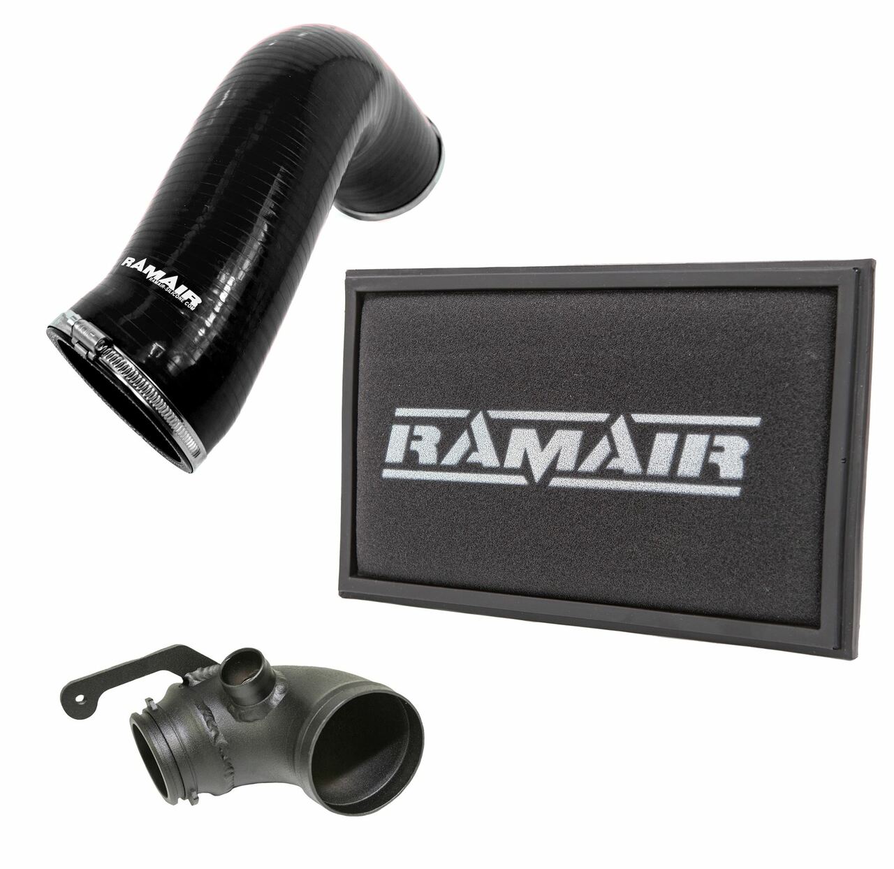 Ramair Audi A3 S3 TSI MQB Panel Air Filter Intake Pipe Air Hose & Turbo Elbow - RPF3129RIPBKTI