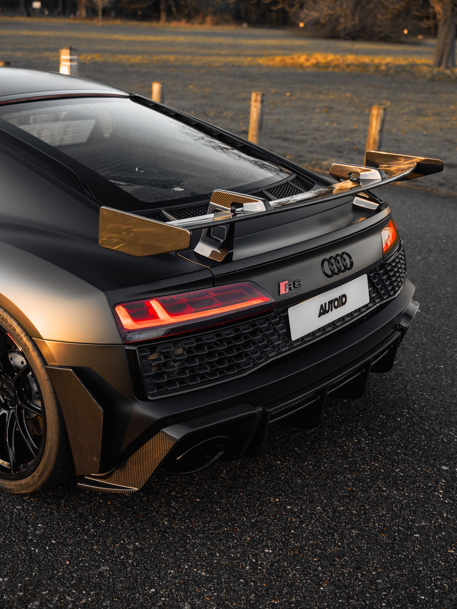 Audi R8 4S Facelift LCI Pre-Preg Carbon Fibre Rear Bumper Canards by FORM (2021-2024) FORM Industries