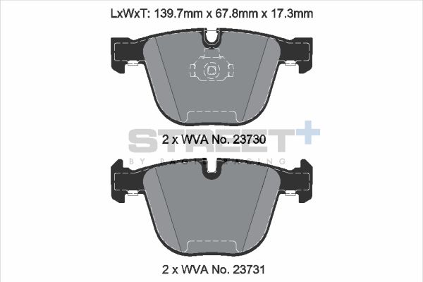 PAGID Racing STREET+ BENTLEY ARNAGE (RBS_) Brake Pads - T8297SP2001 Rear