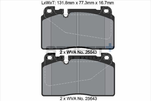 PAGID Racing STREET+ AUDI A6 C7 (4G2, 4GC) Brake Pads - T8121SP2001 Front