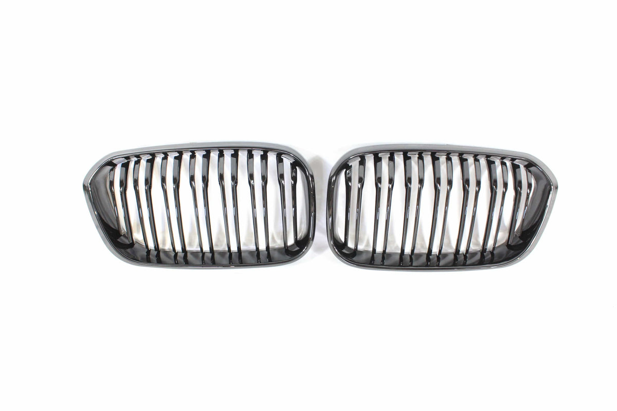 BMW F20 1 SERIES LCI DOUBLE SLAT GLOSS BLACK GRILLES