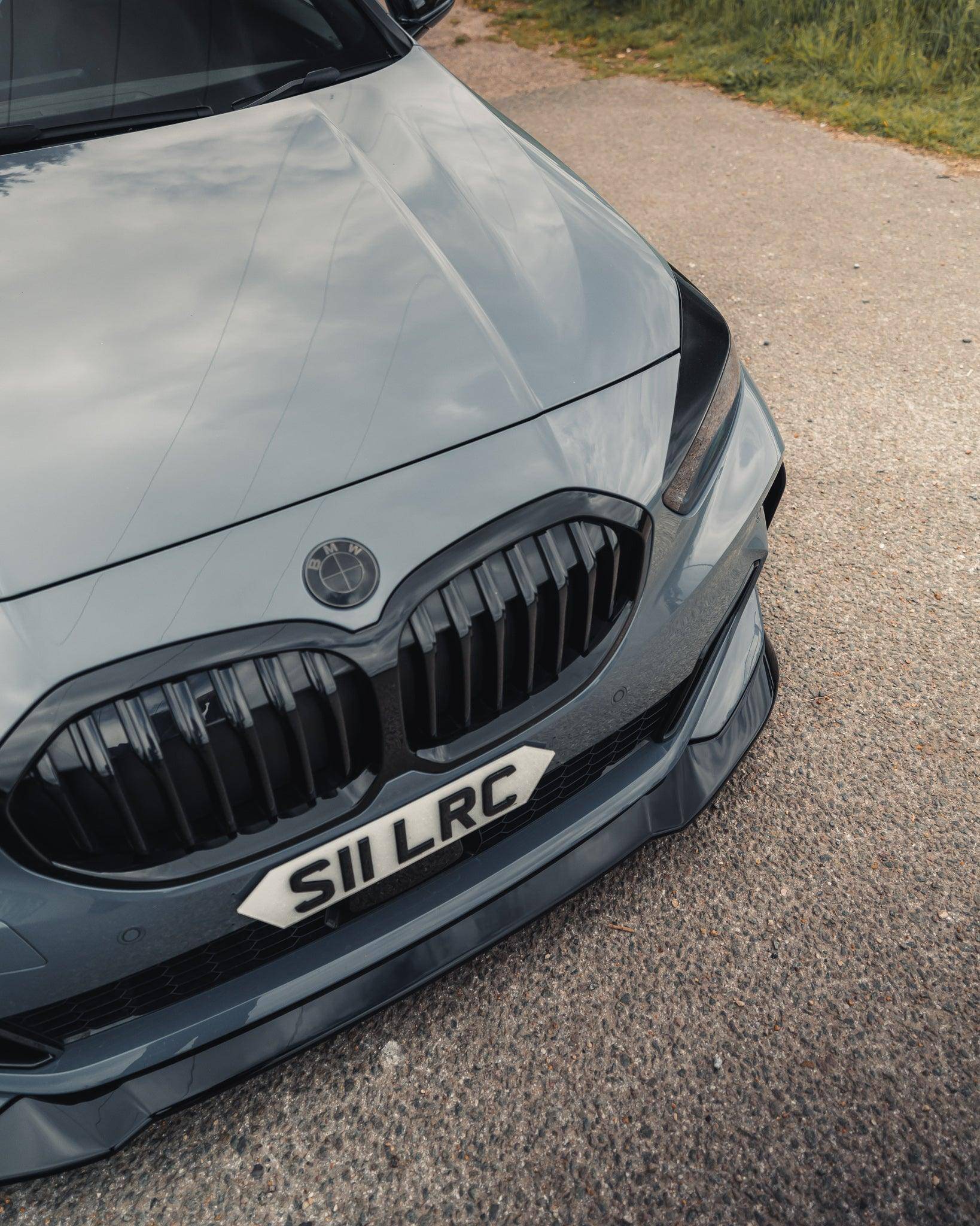 BMW 1 Series M Sport & M135i F40 EVO-1 Gloss Black Front Splitter by ZAERO (2019-2024)