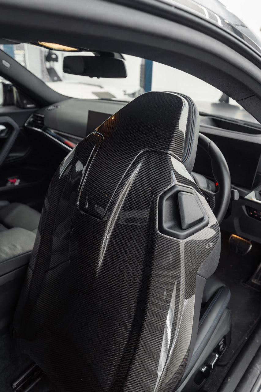 BMW 2 Series G42, M4 G82, M2 G87 Pre-Preg Carbon Fibre Full Seat Back Covers by FORM (2018+)
