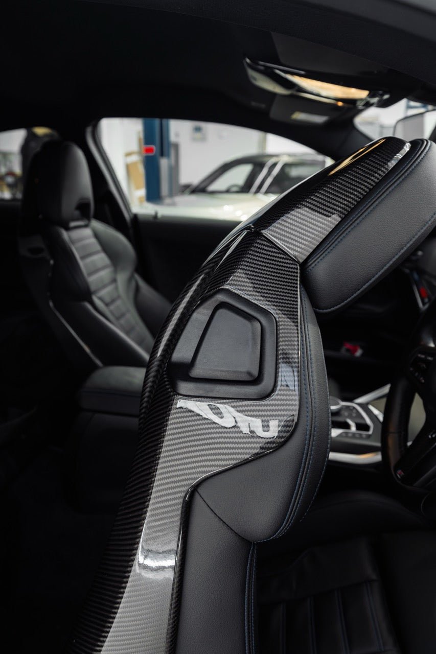 BMW 2 Series G42, M4 G82, M2 G87 Pre-Preg Carbon Fibre Full Seat Back Covers by FORM (2018+)