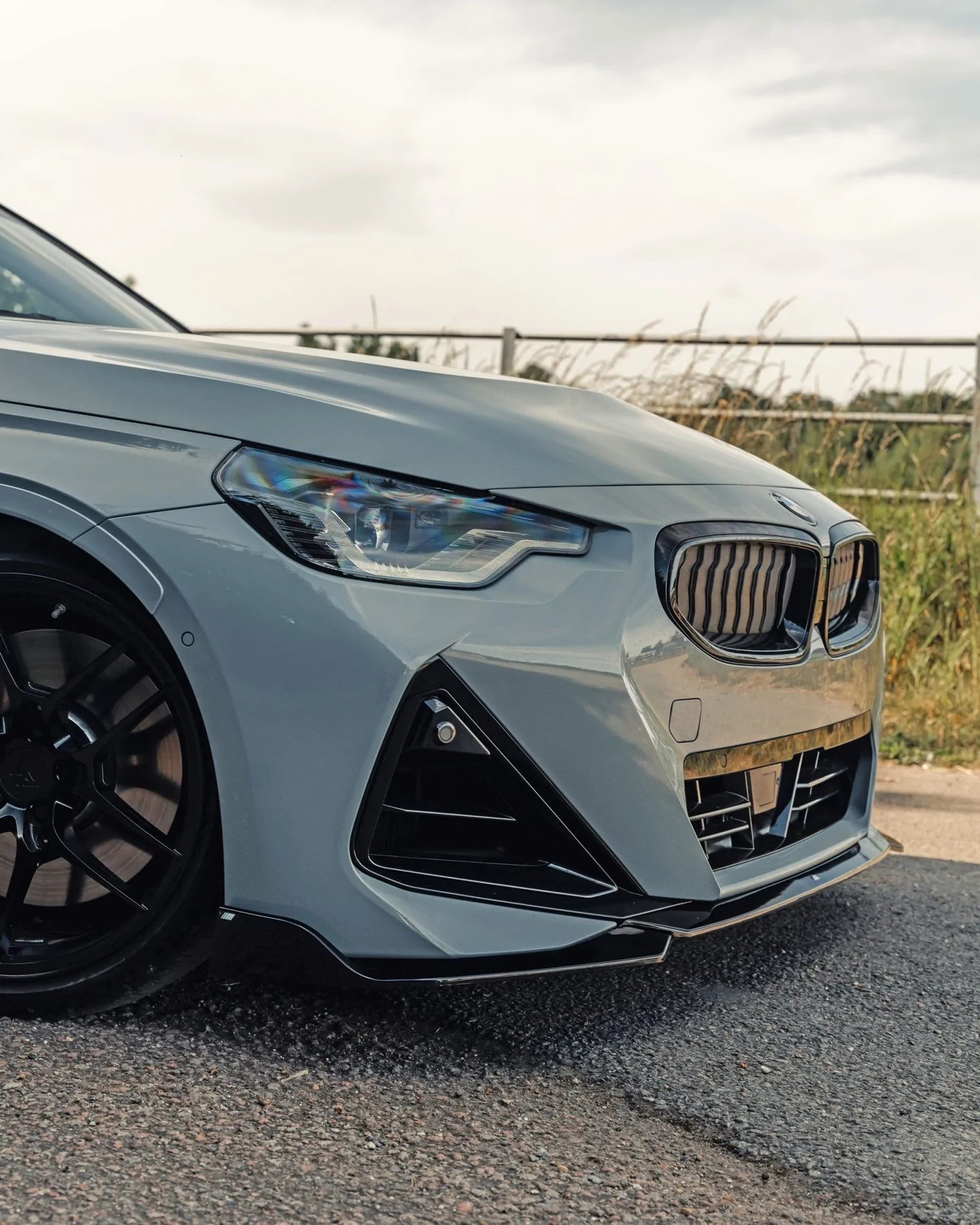 BMW 2 Series M Sport & M240i G42 Gloss Black Kit Front Splitter & Side Skirt Pack by FORM (2021+) FORM Industries